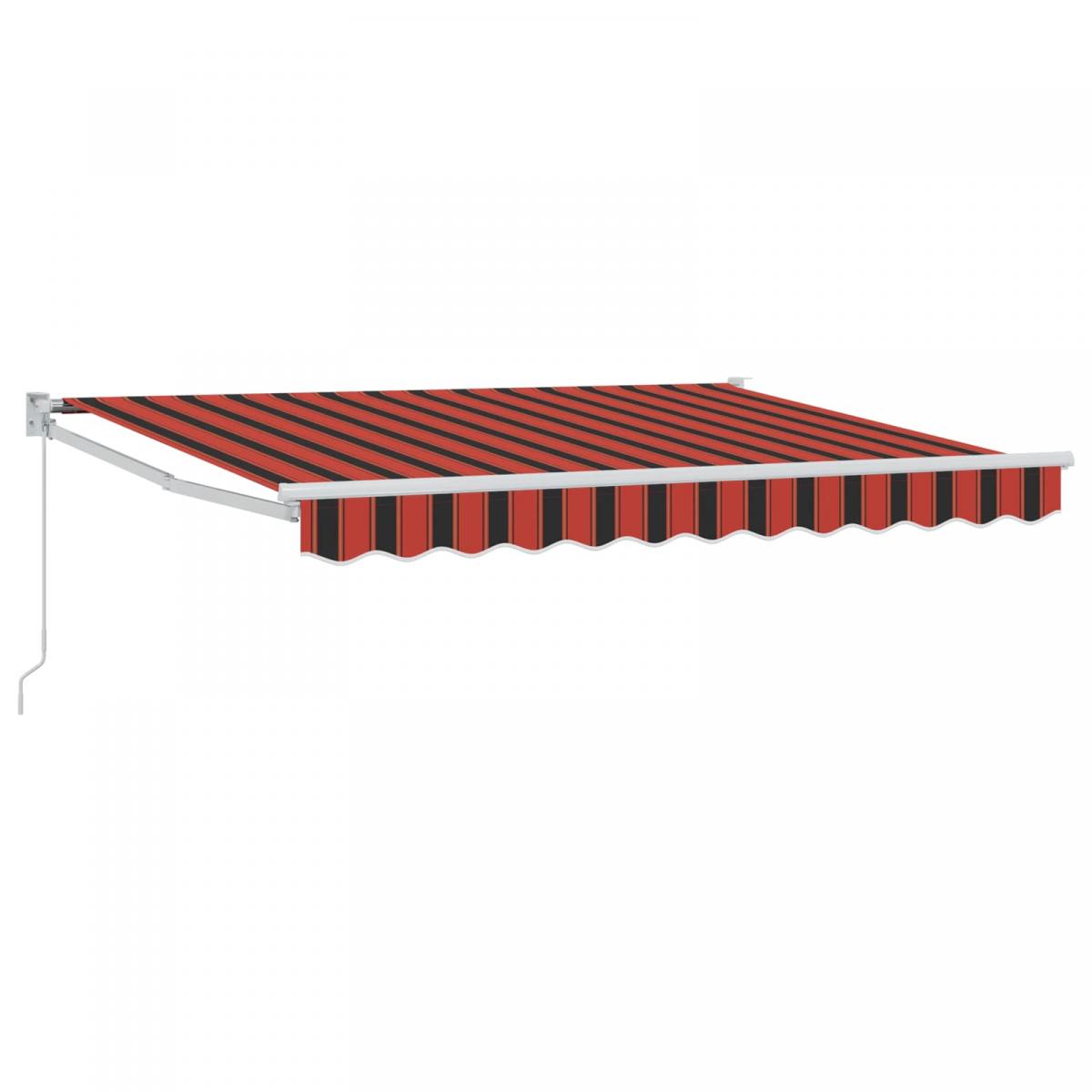 Toldo retráctil Naranja, Negro y Amarillo 3 x 2 m
