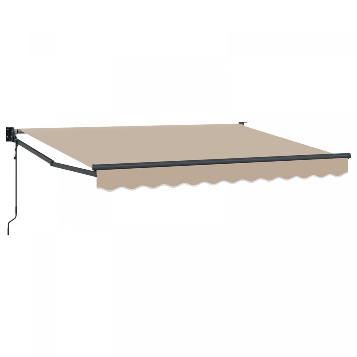 Toldo retráctil Gris Claro 300 x 250 x 165 cm Poliéster y metal