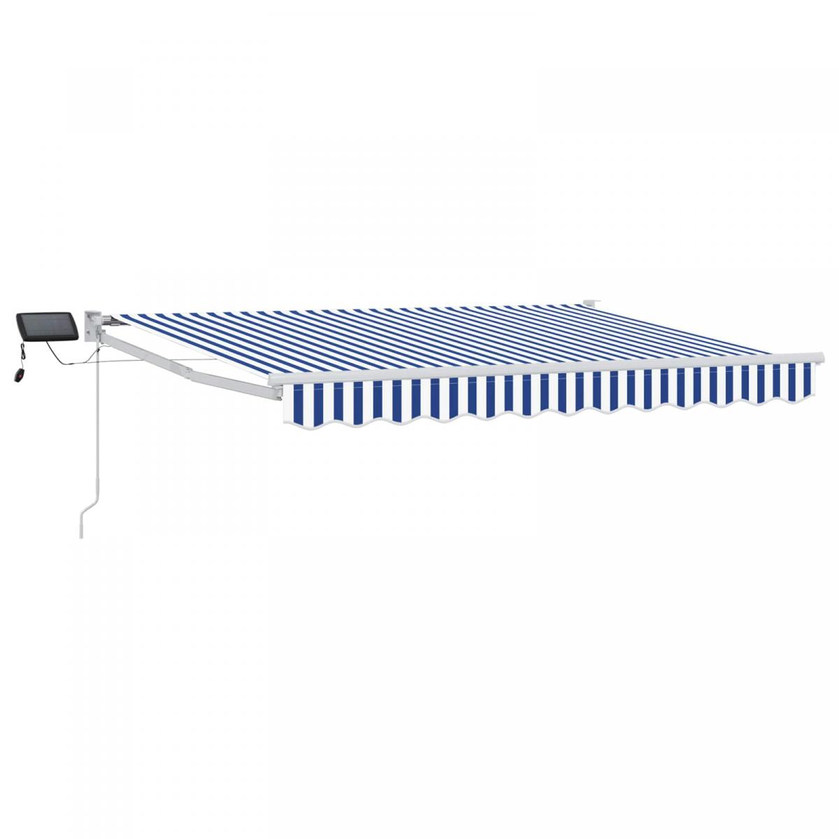 Toldo manual retráctil con LEDs