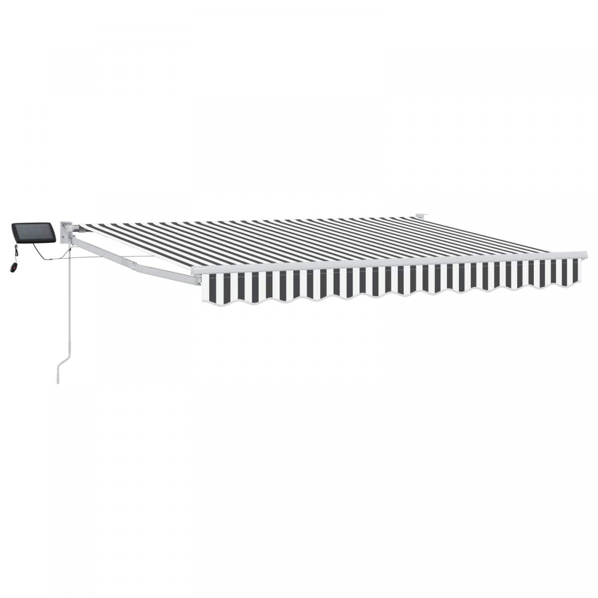 Toldo manual retráctil con LEDs