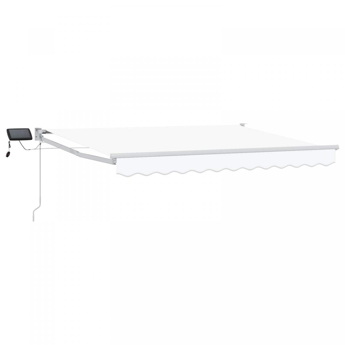 Toldo manual retráctil con LEDs Borgoña y Antracita 3,5 x 2,5 m