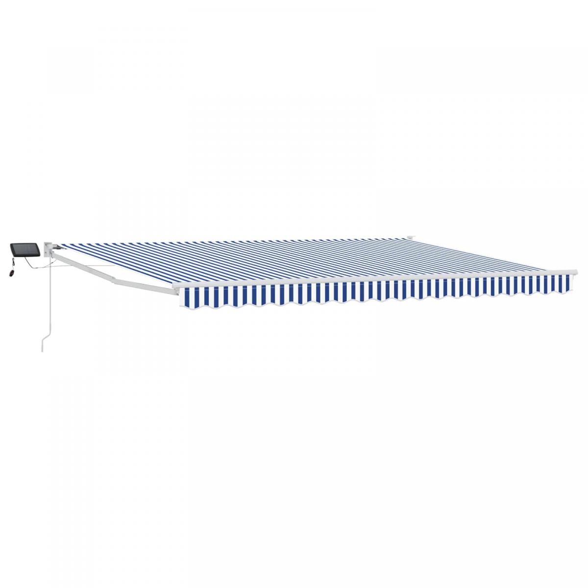 Toldo manual retráctil con LEDs Naranja, Marrón, Blanco 4 x 3 m