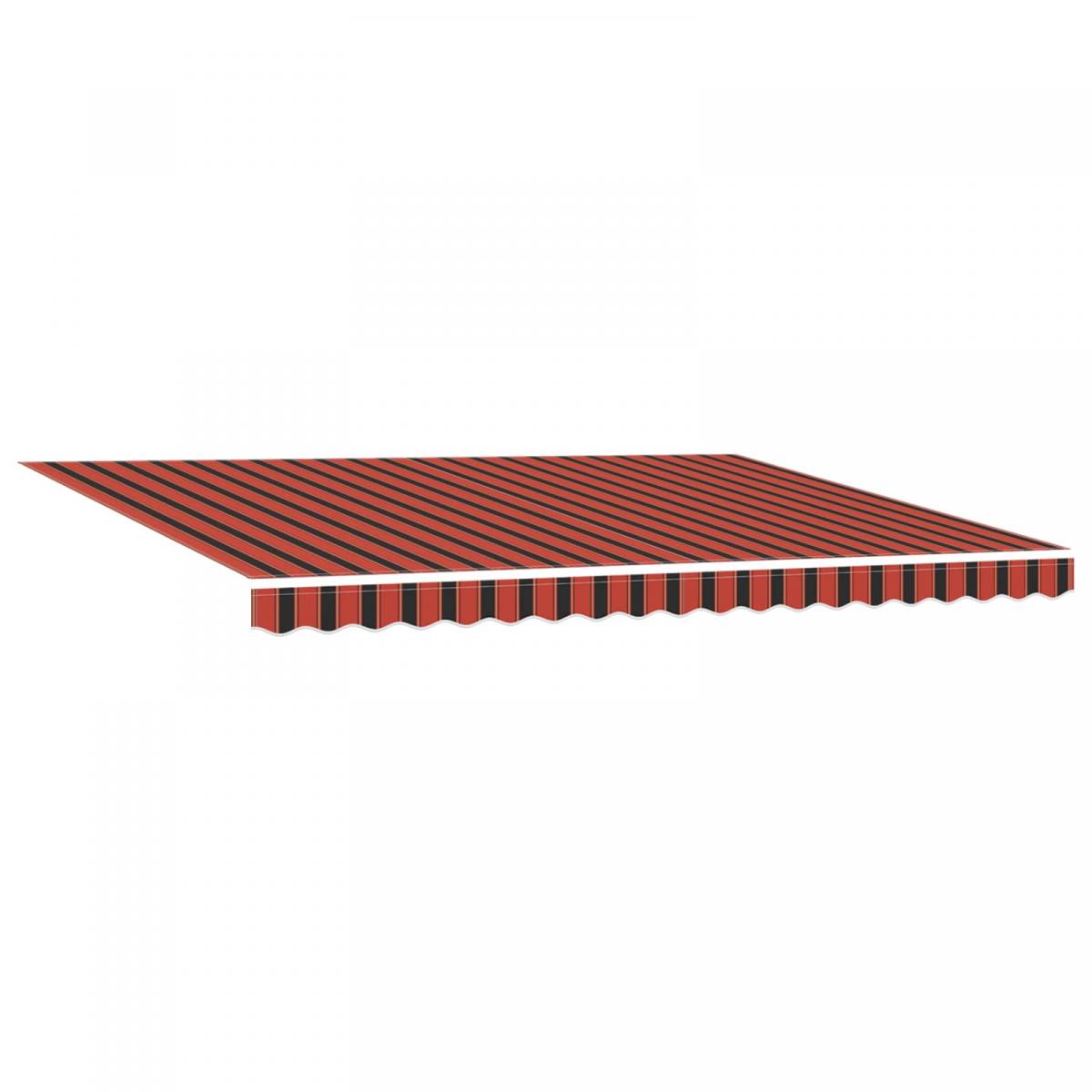 Toldo manual retráctil con LEDs Naranja, Marrón, Blanco 4 x 3 m