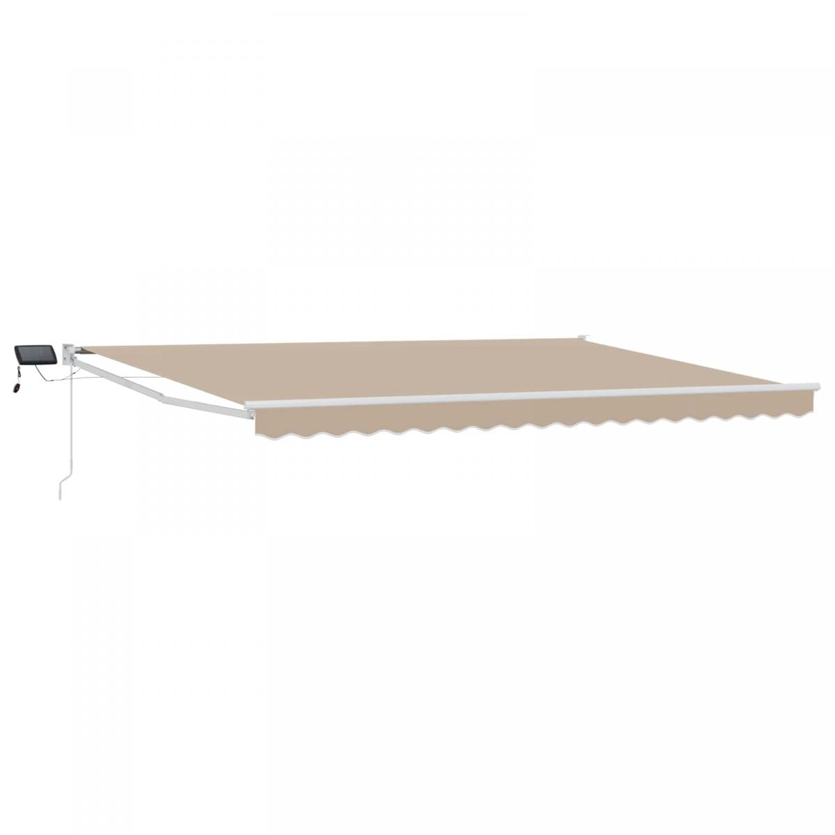 Toldo manual retráctil con LEDs Naranja, Marrón, Blanco 4 x 3 m