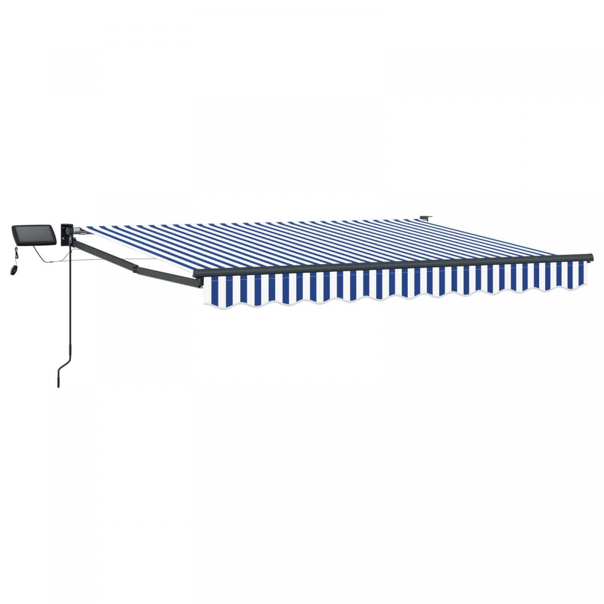 Toldo manual retráctil con LEDs Borgoña y Antracita 3,5 x 2 m