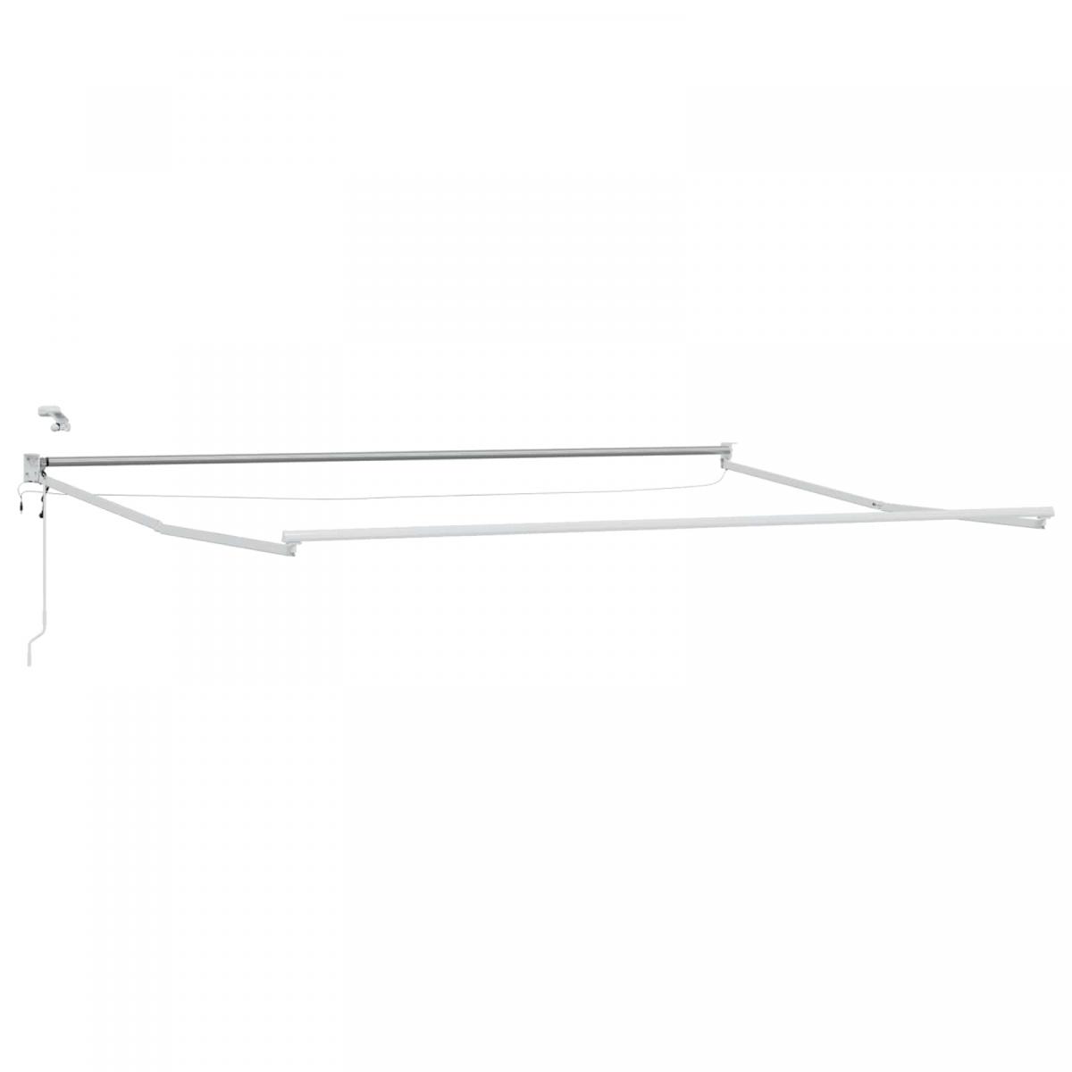 Toldo Retráctil Eléctrico Amarillo y blanco 4 x 2 m