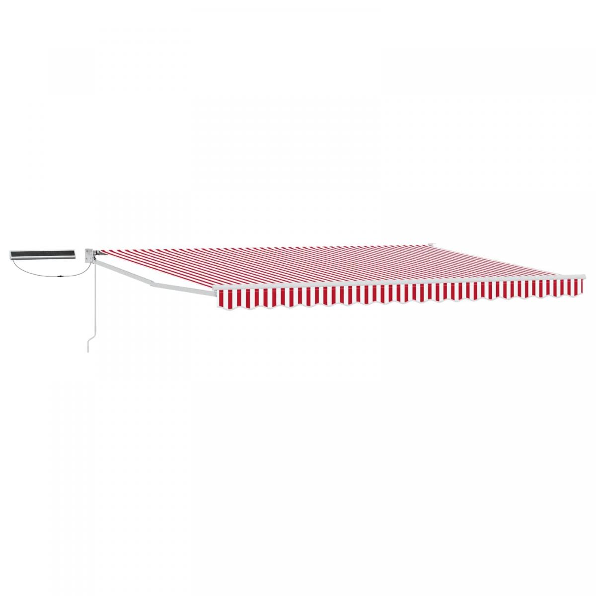 Toldo Retráctil Eléctrico Naranja, Negro y Blanco 5 x 3 m
