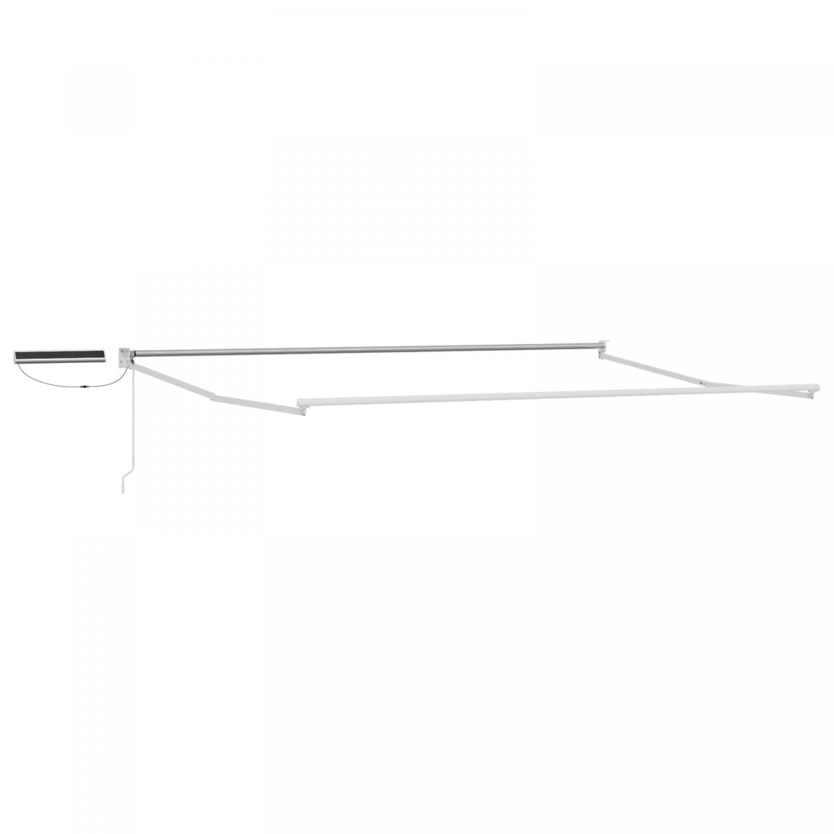 Toldo Retráctil Eléctrico Naranja, Negro y Blanco 5 x 3 m