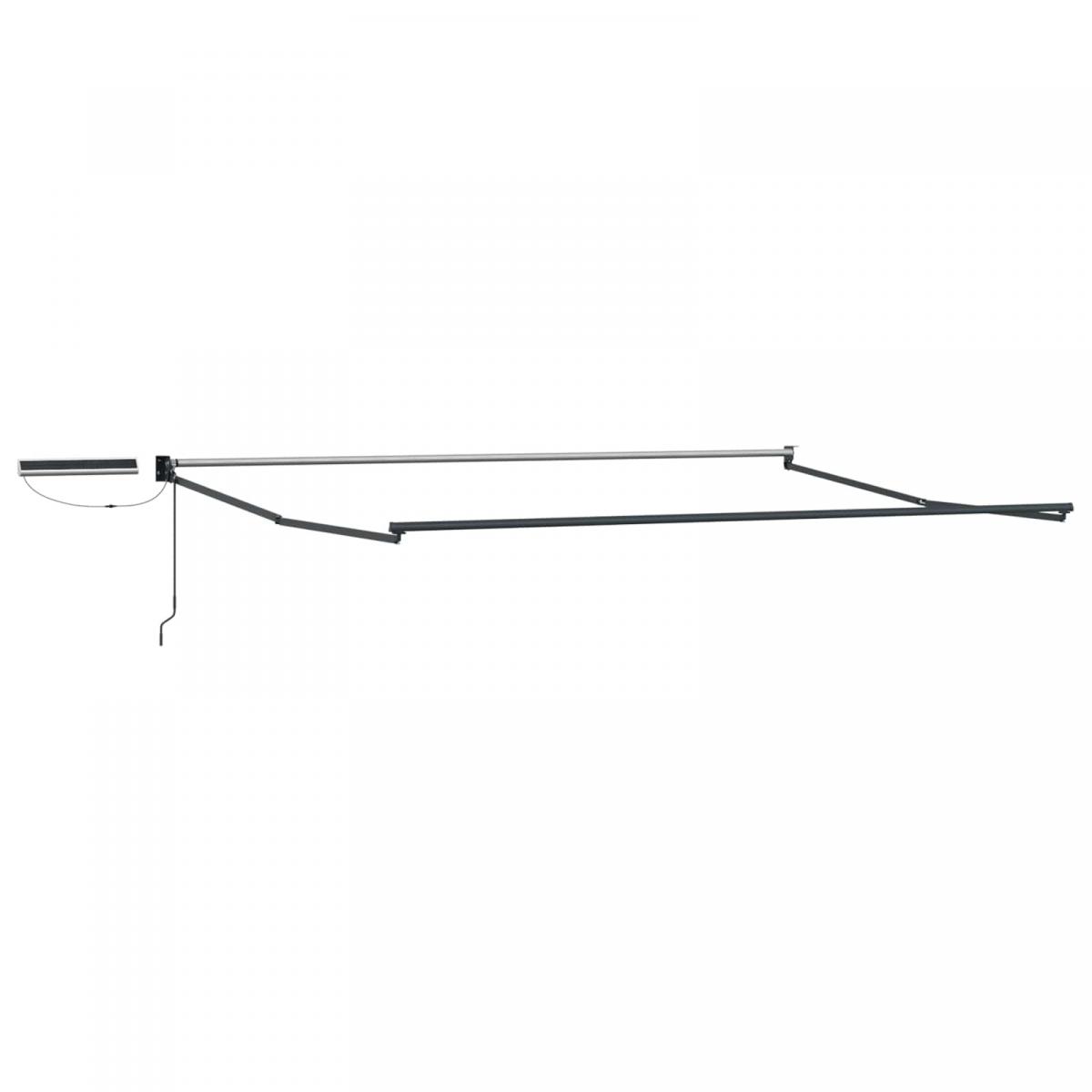 Toldo solar eléctrico 5 x 3 m Rayas amarillas, grises y blancas