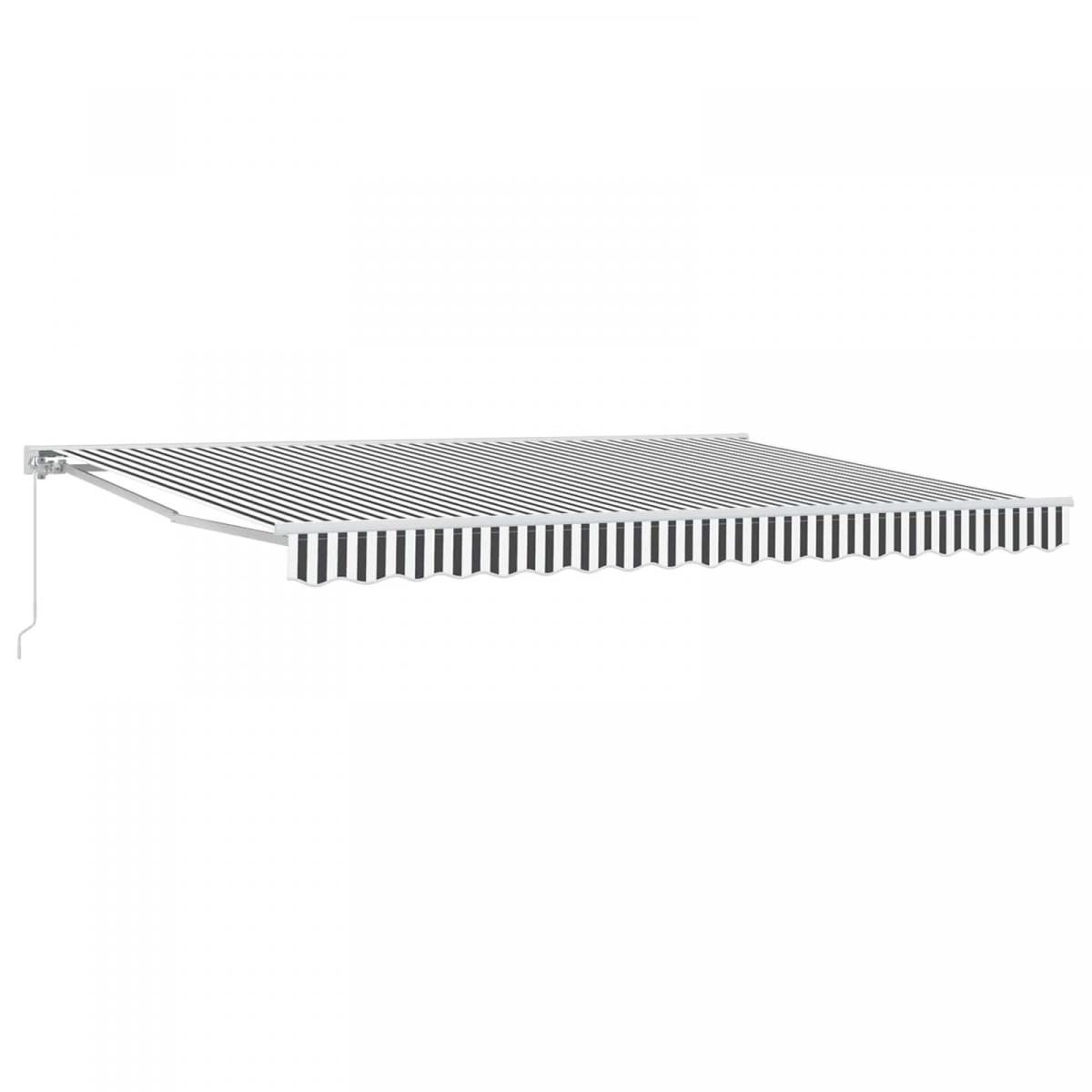 Toldo retráctil manual Naranja, Negro y Amarillo 5 x 3,5 m