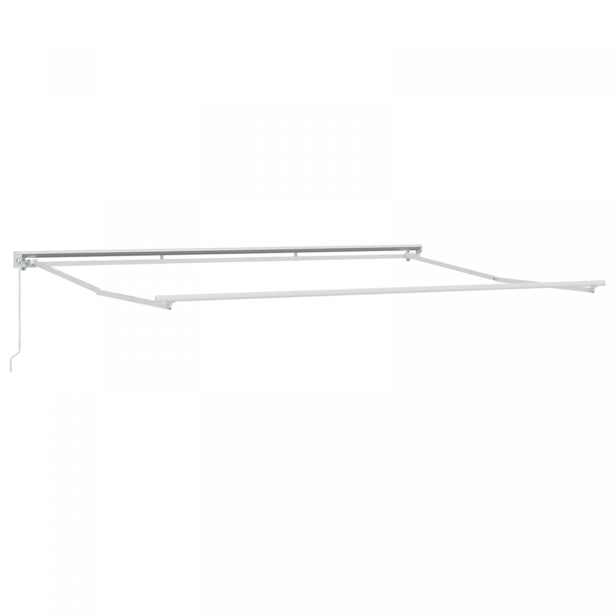 Toldo retráctil manual Naranja, Negro y Amarillo 5 x 3,5 m