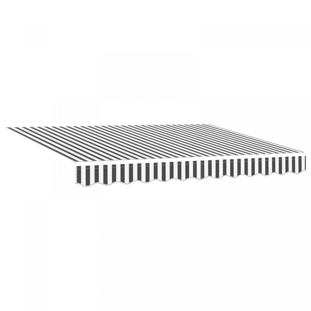 Armazón de toldo manual con LEDs Marrón y blanco 3,5 x 2 m