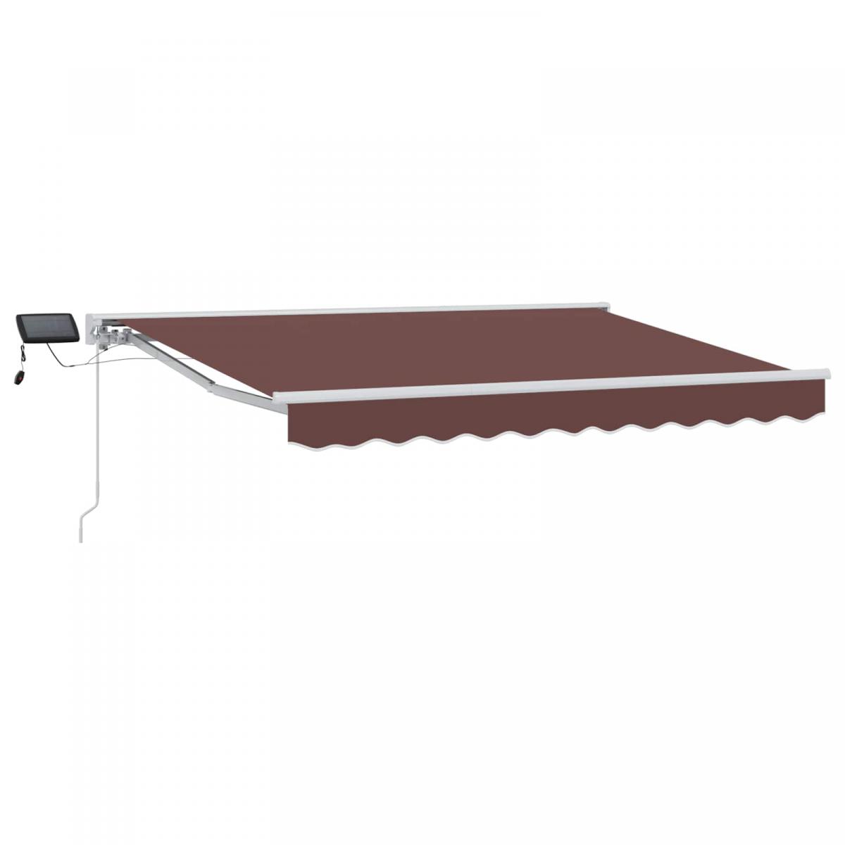 Armazón de toldo manual con LEDs Gris claro y blanco. 3 x 2,5 m