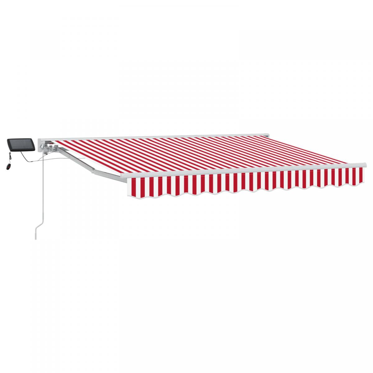 Armazón de toldo manual con LEDs Gris claro y blanco. 3 x 2,5 m