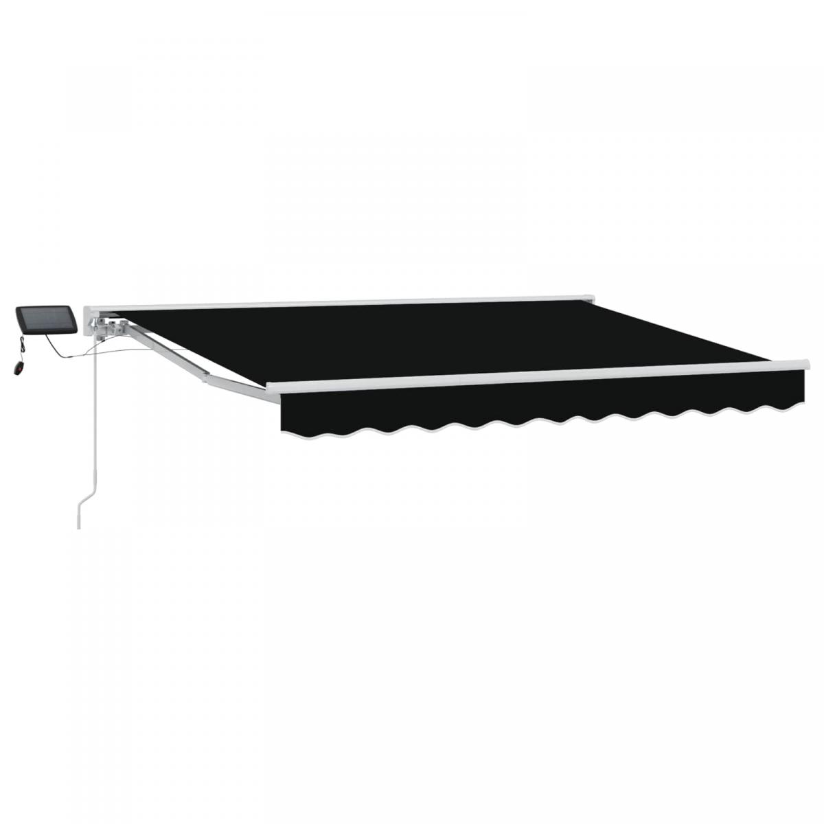 Armazón de toldo manual con LEDs Gris claro y blanco. 3 x 2,5 m