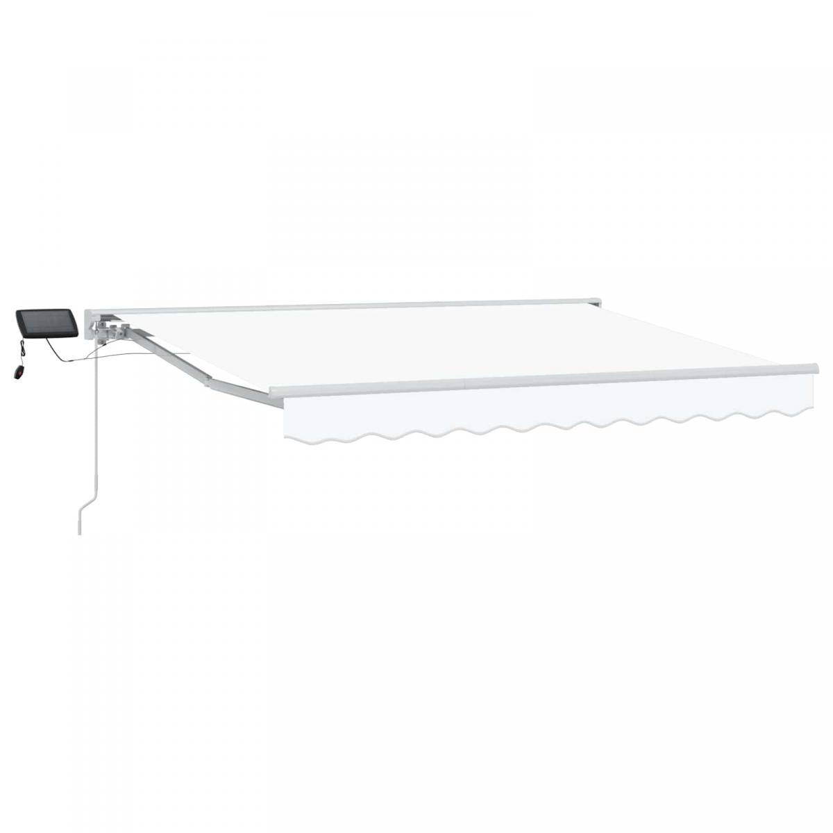 Armazón de toldo manual con LEDs Gris claro y blanco. 3 x 2,5 m