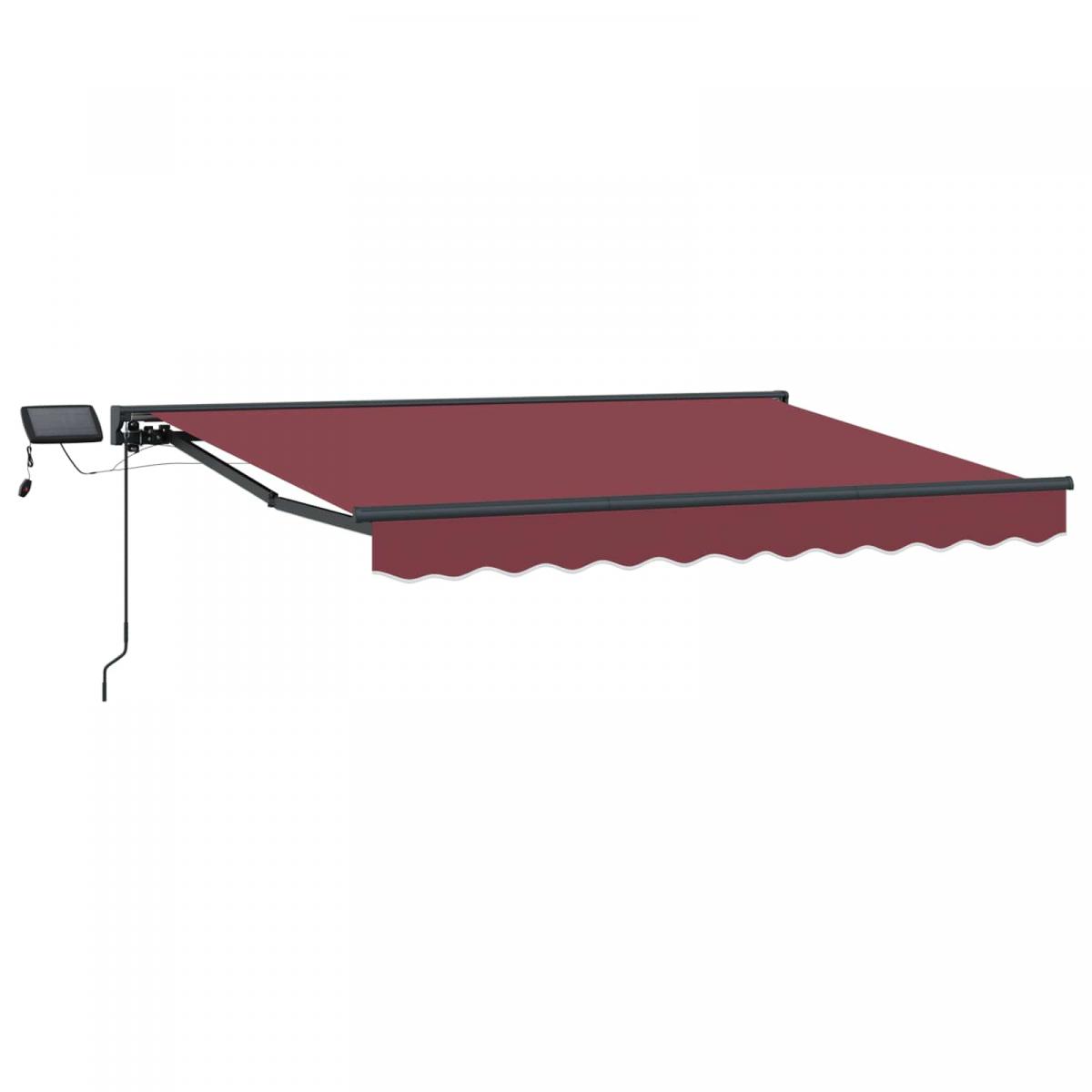 Armazón de toldo manual con LEDs Gris claro y blanco. 3 x 2,5 m