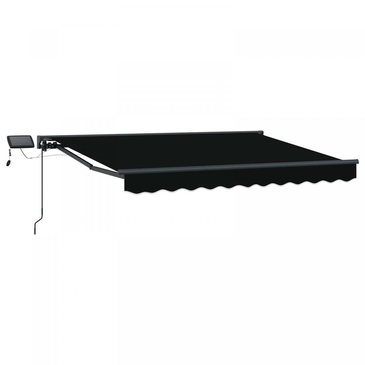 Armazón de toldo manual con LEDs Gris claro y blanco. 3 x 2,5 m