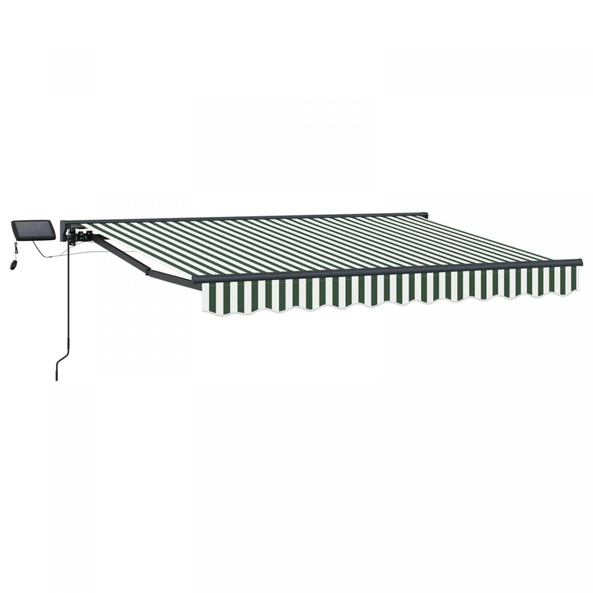 Armazón de toldo manual con LEDs Gris claro y blanco. 3 x 2,5 m