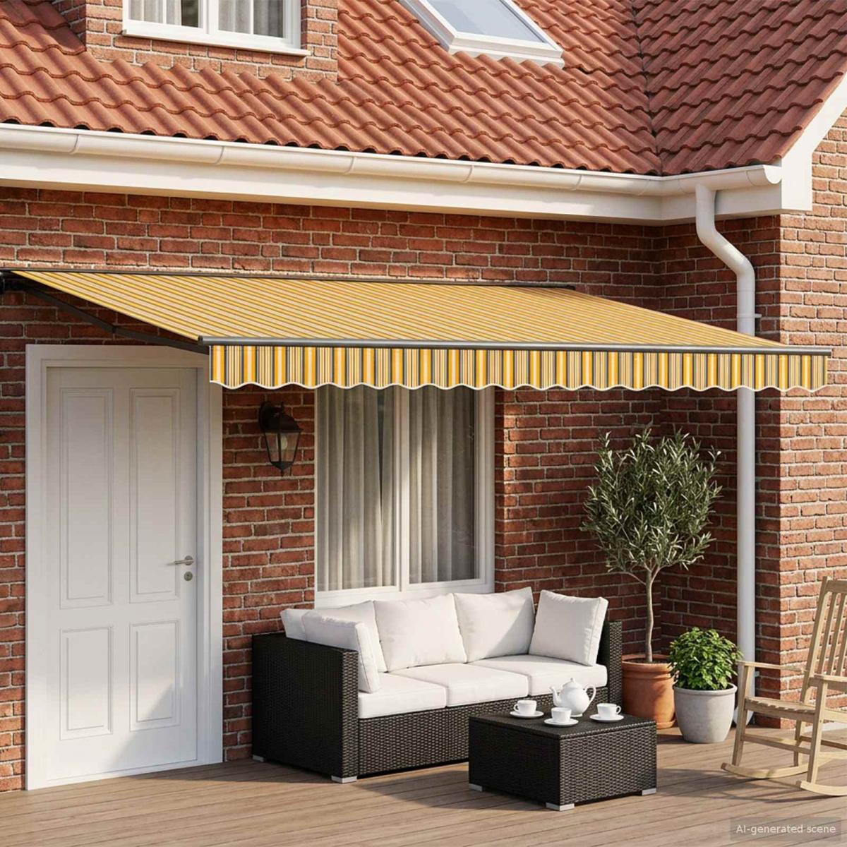 Armazón de toldo manual con LEDs
