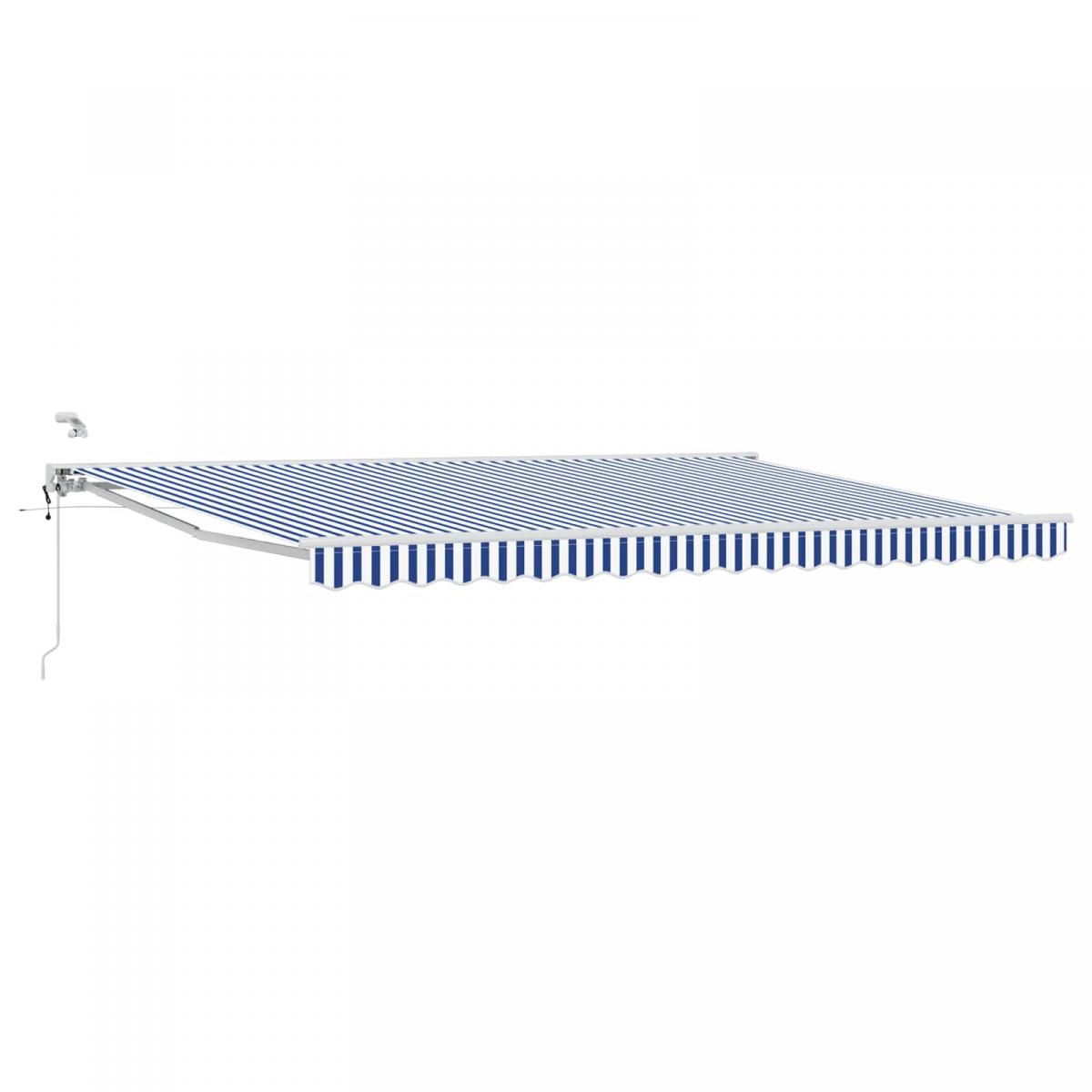 Toldo Retráctil Eléctrico Azul, Blanco, Antracita 4 x 3,5 m