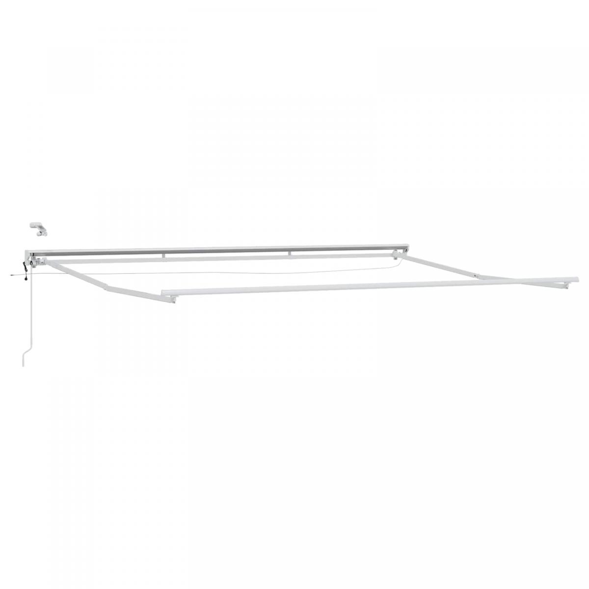 Toldo Retráctil Eléctrico Verde, Blanco, Antracita 5 x 3,5 m