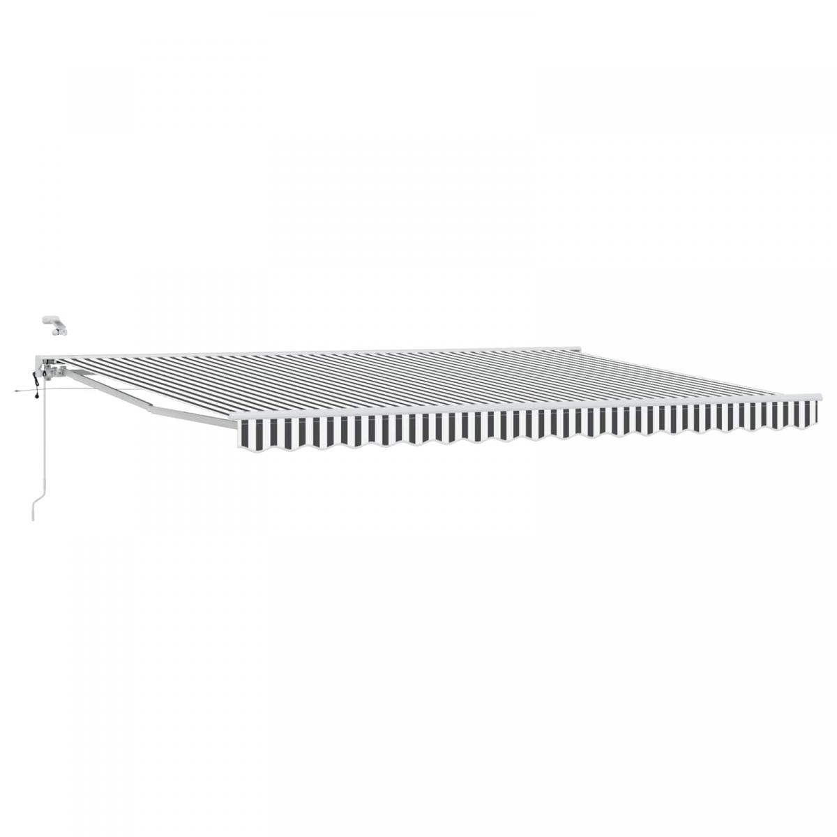 Toldo Retráctil Eléctrico Verde, Blanco, Antracita 5 x 3,5 m