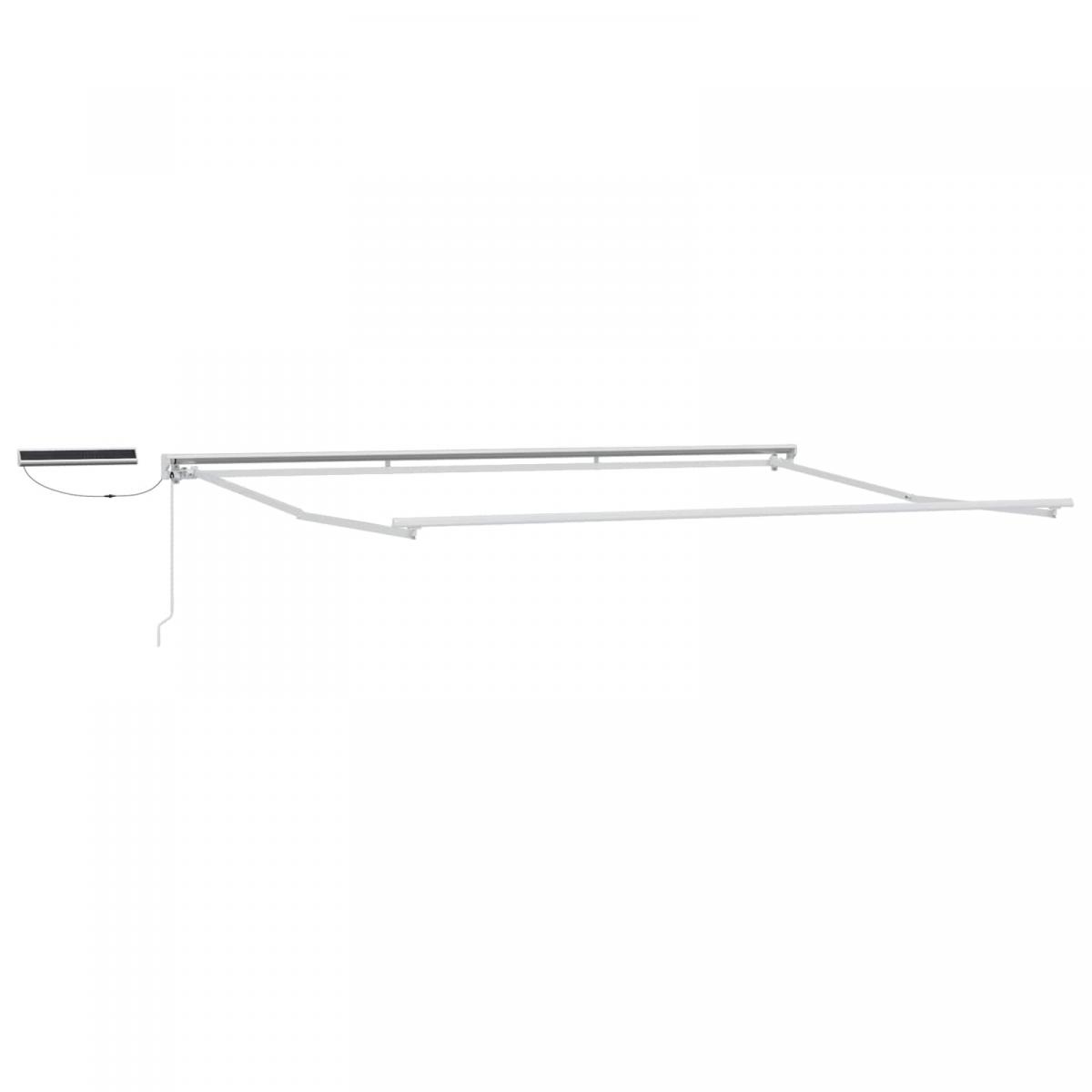 Toldo Retráctil Eléctrico Naranja, Negro y Blanco 4 x 3,5 m