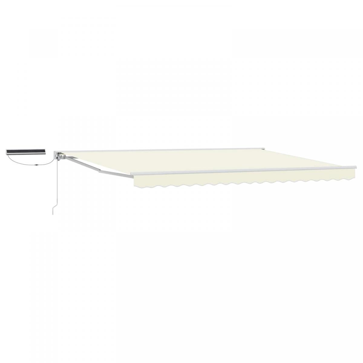 Toldo Retráctil Eléctrico Naranja, Negro y Blanco 4 x 3,5 m