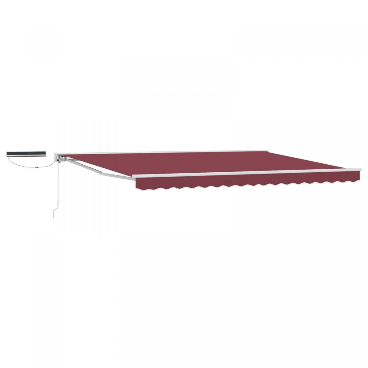 Toldo Retráctil Eléctrico Naranja, Negro y Blanco 4 x 3,5 m