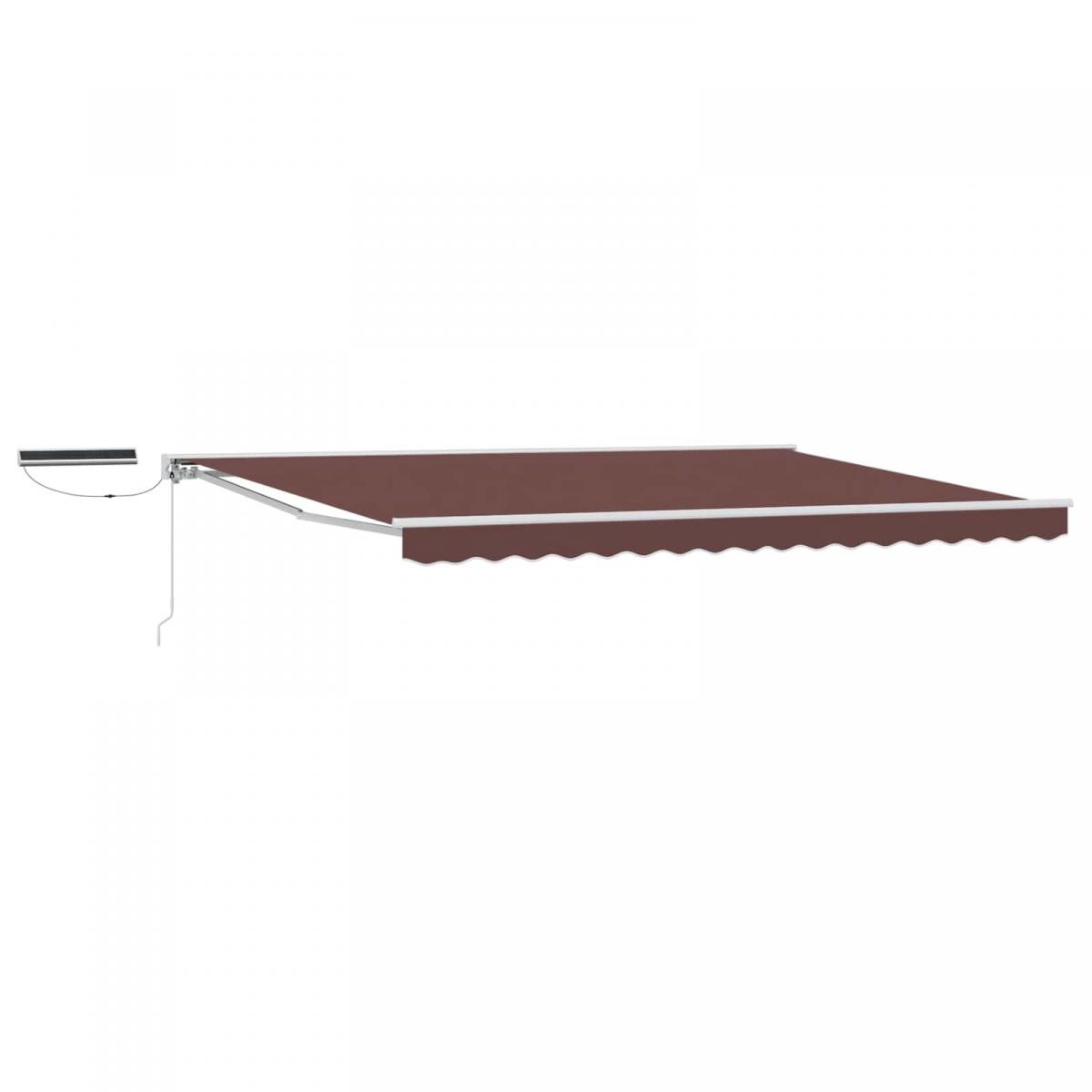Toldo Retráctil Eléctrico Naranja, Negro y Blanco 4 x 3,5 m
