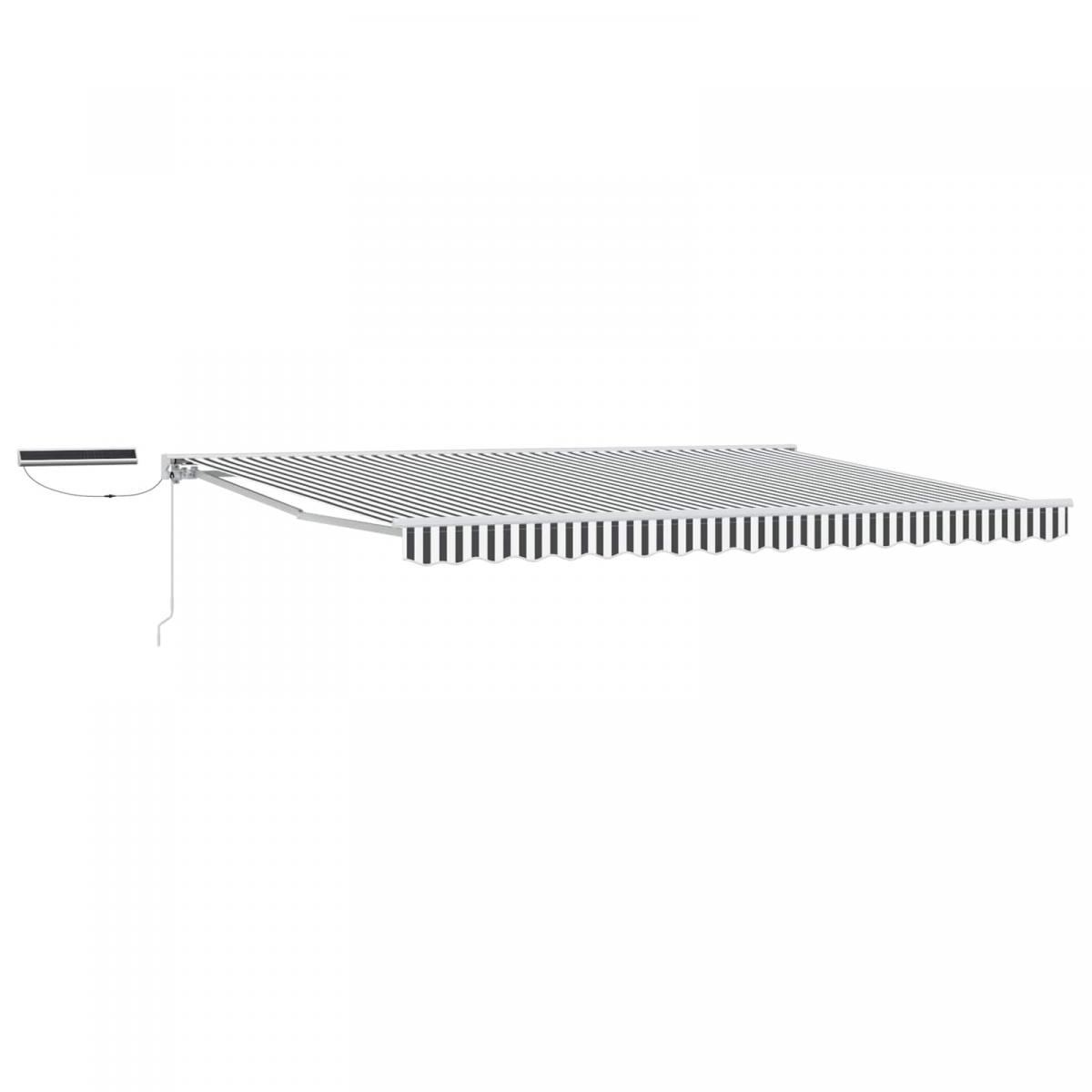 Toldo Retráctil Eléctrico Naranja, Negro y Blanco 4 x 3,5 m