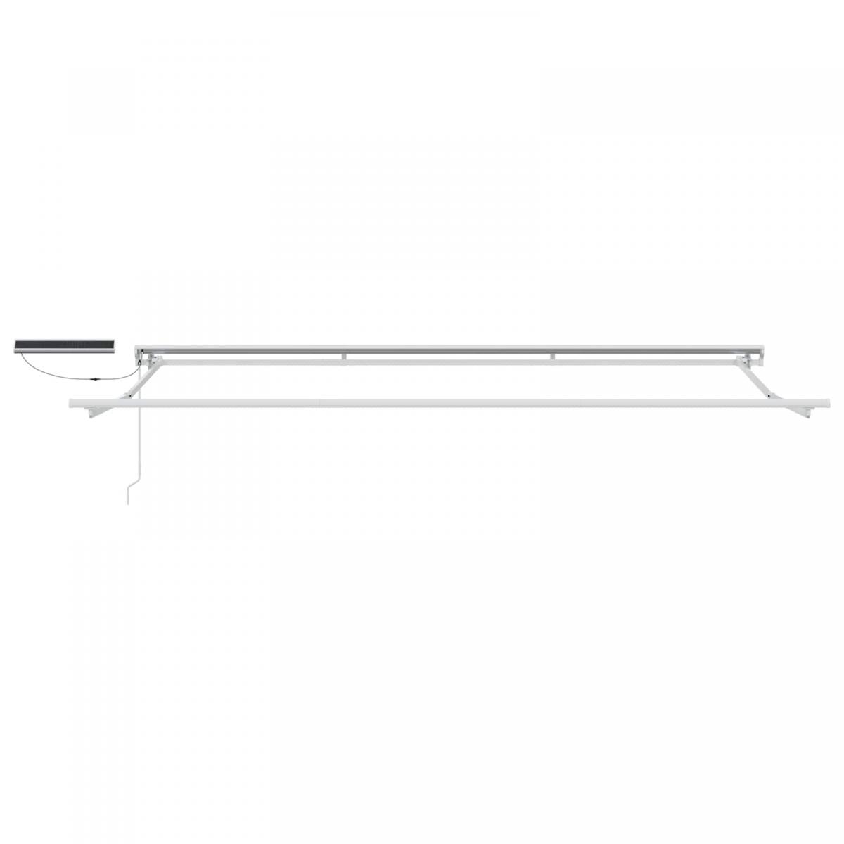 Toldo Retráctil Eléctrico Naranja, Negro y Blanco 5 x 3 m