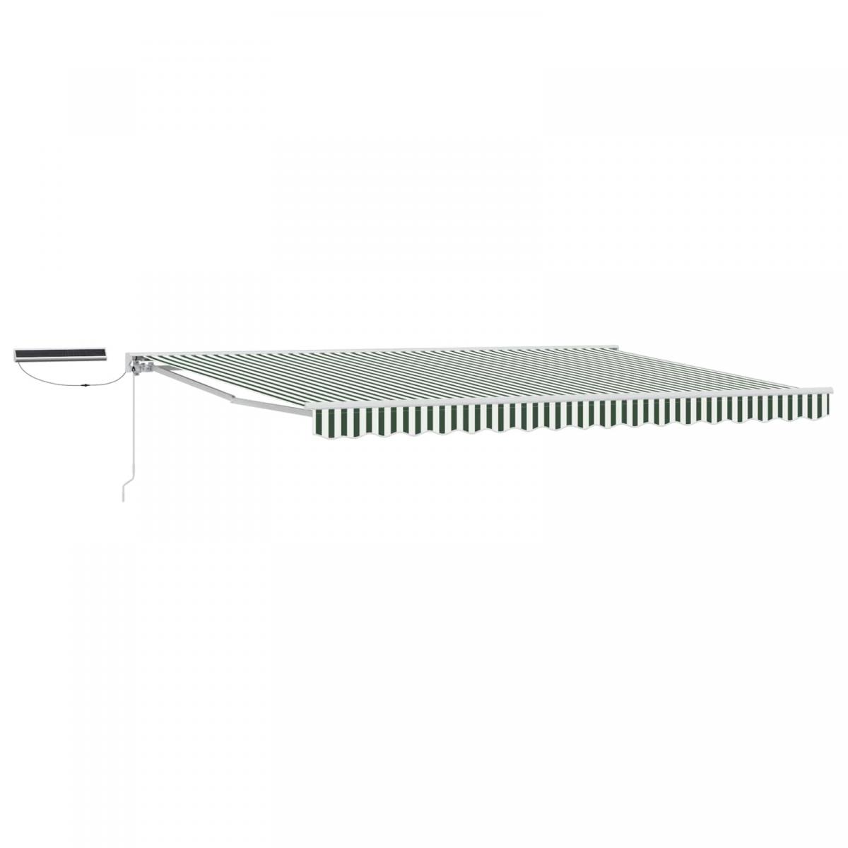 Toldo Retráctil Eléctrico Naranja, Negro y Blanco 5 x 3 m