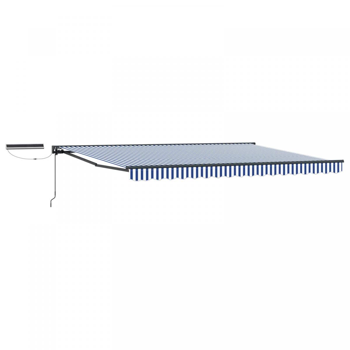 Toldo Retráctil Eléctrico Azul, Blanco, Antracita 4 x 3,5 m