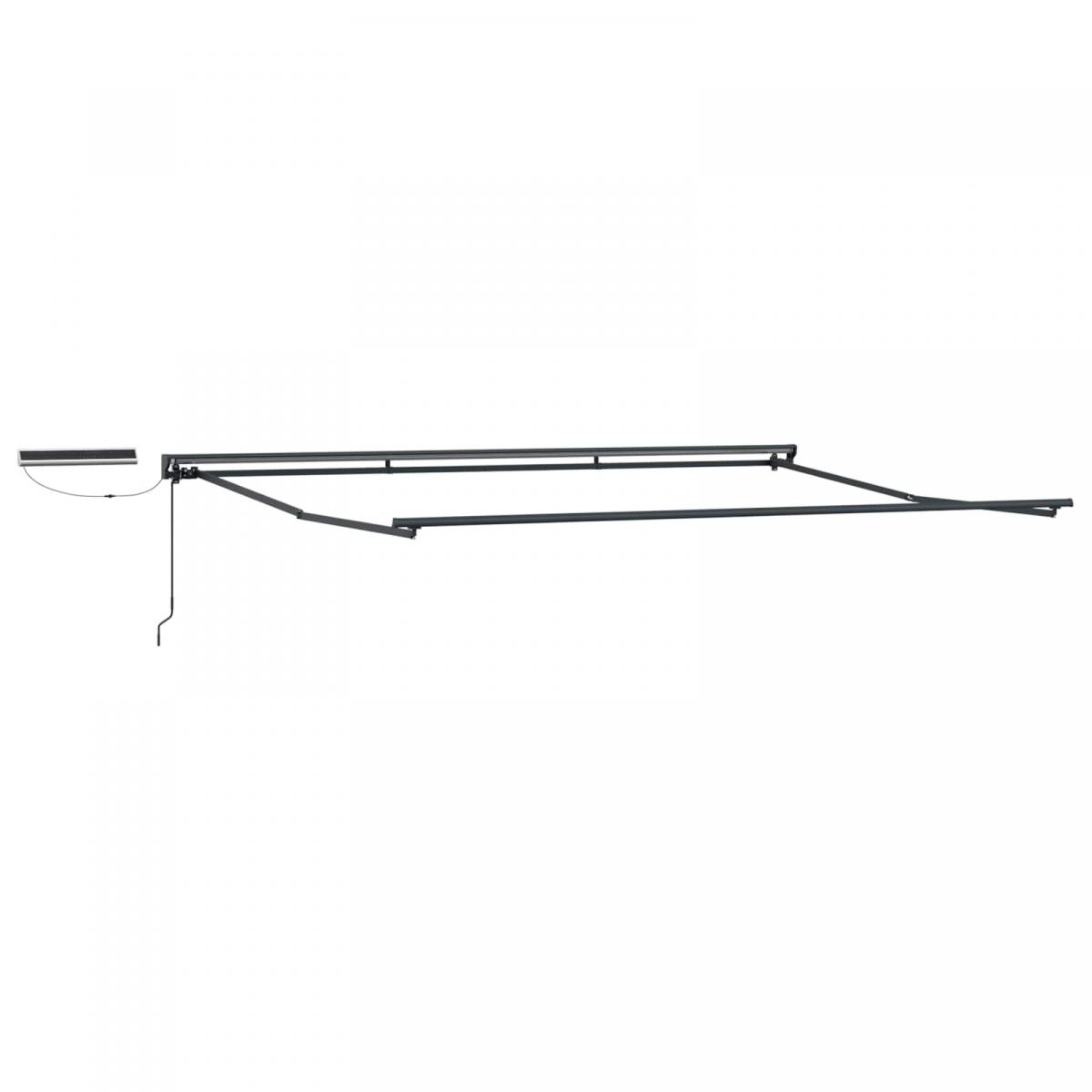 Toldo Retráctil Eléctrico Verde, Blanco, Antracita 5 x 3,5 m