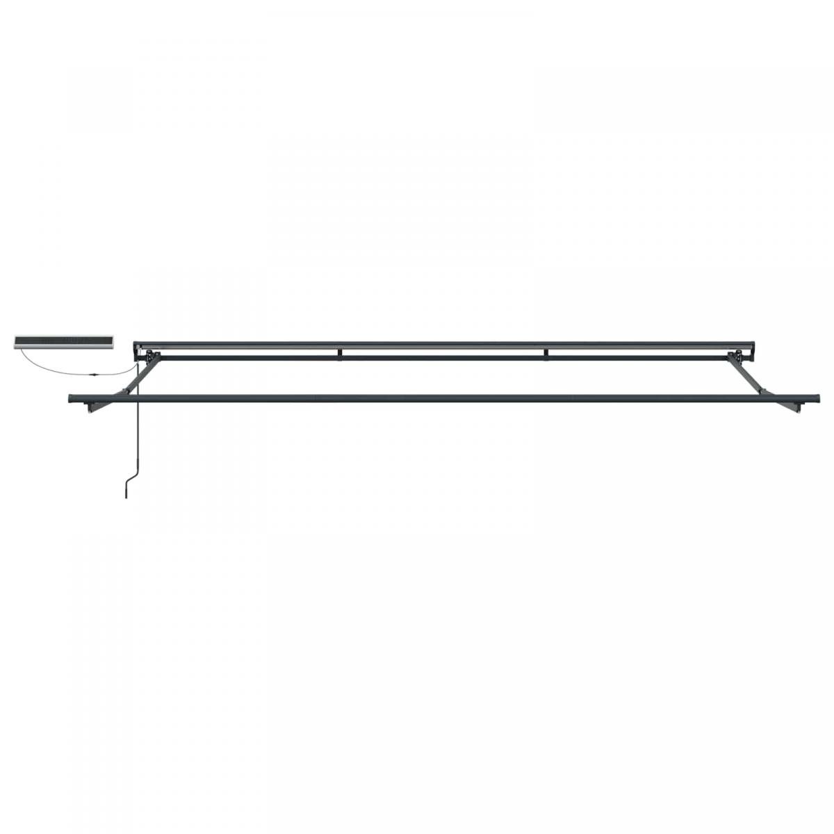 Toldo Retráctil Eléctrico Verde, Blanco, Antracita 5 x 3,5 m