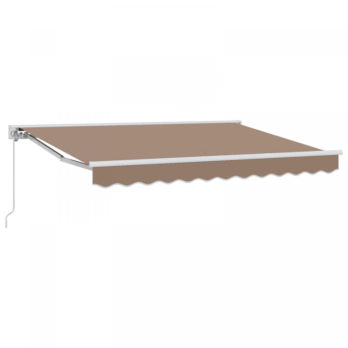 Toldo retráctil Azul y Blanco 400 x 350 cm Poliéster y Aluminio
