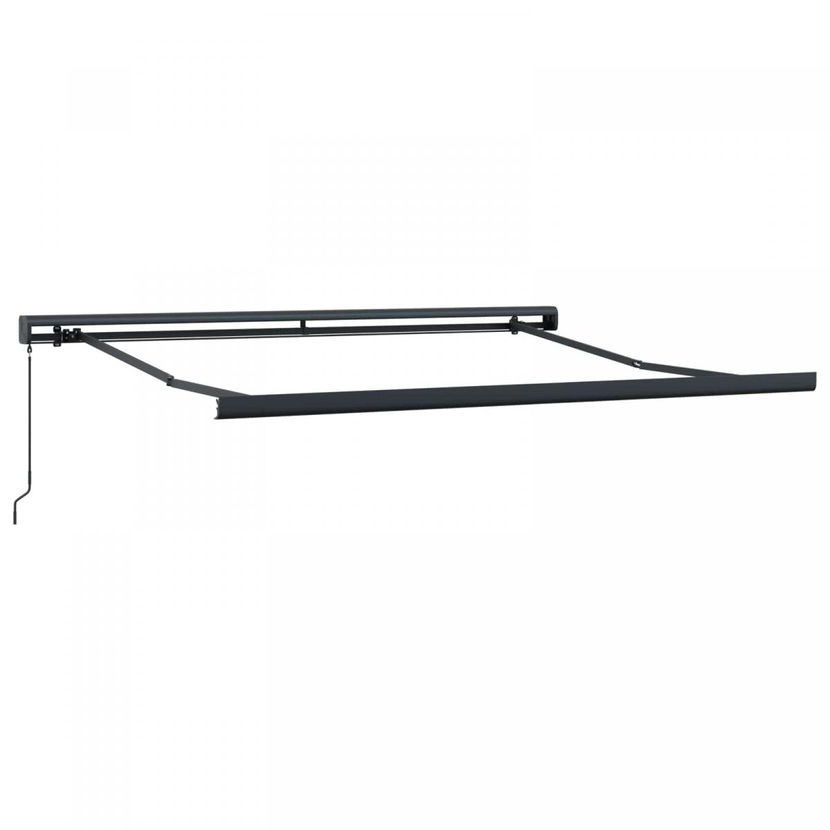 Toldo retráctil Gris claro y blanco. 300 x 250 cm