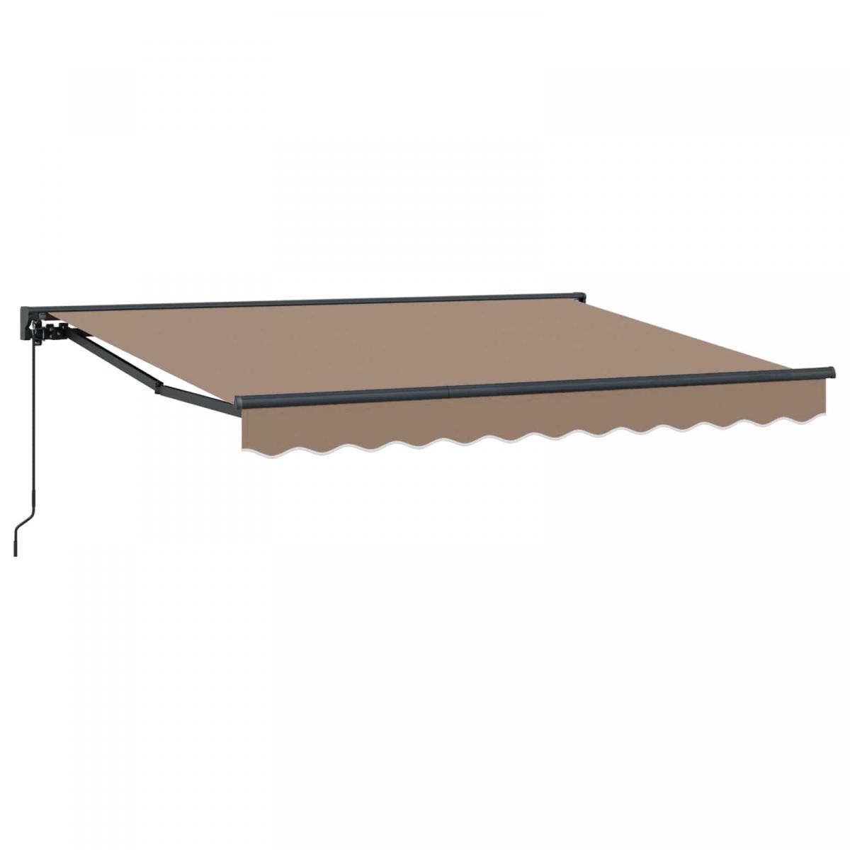 Toldo retráctil Azul y Blanco 400 x 350 cm Poliéster y Aluminio