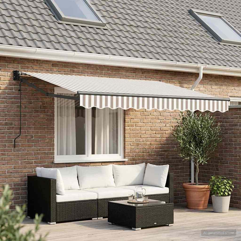 Toldo retráctil Amarillo y Naranja 300 x 250 x 165 cm