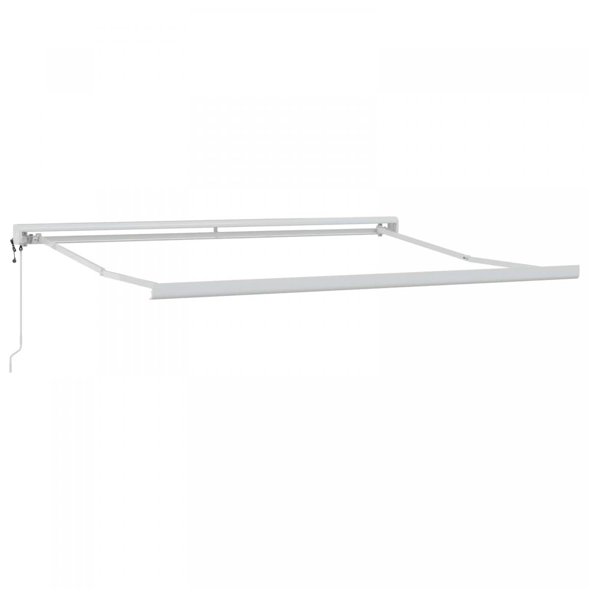 Toldo retráctil Verde y blanco 300 x 250 x 165 cm Tela y Metal