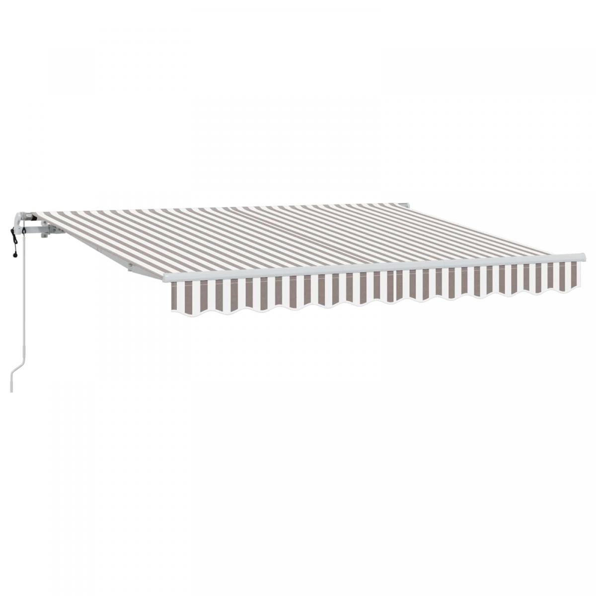 Toldo retráctil Amarillo y Naranja 300 x 250 cm Tela y Aluminio