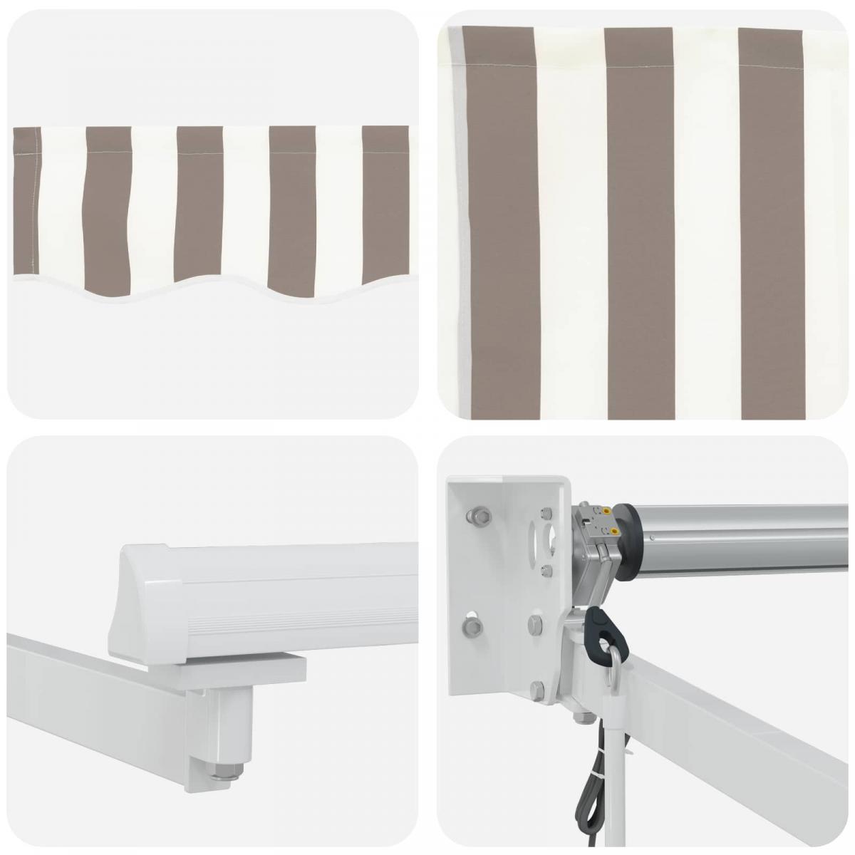 Toldo retráctil Gris Claro 300 x 250 x 165 cm Poliéster y metal