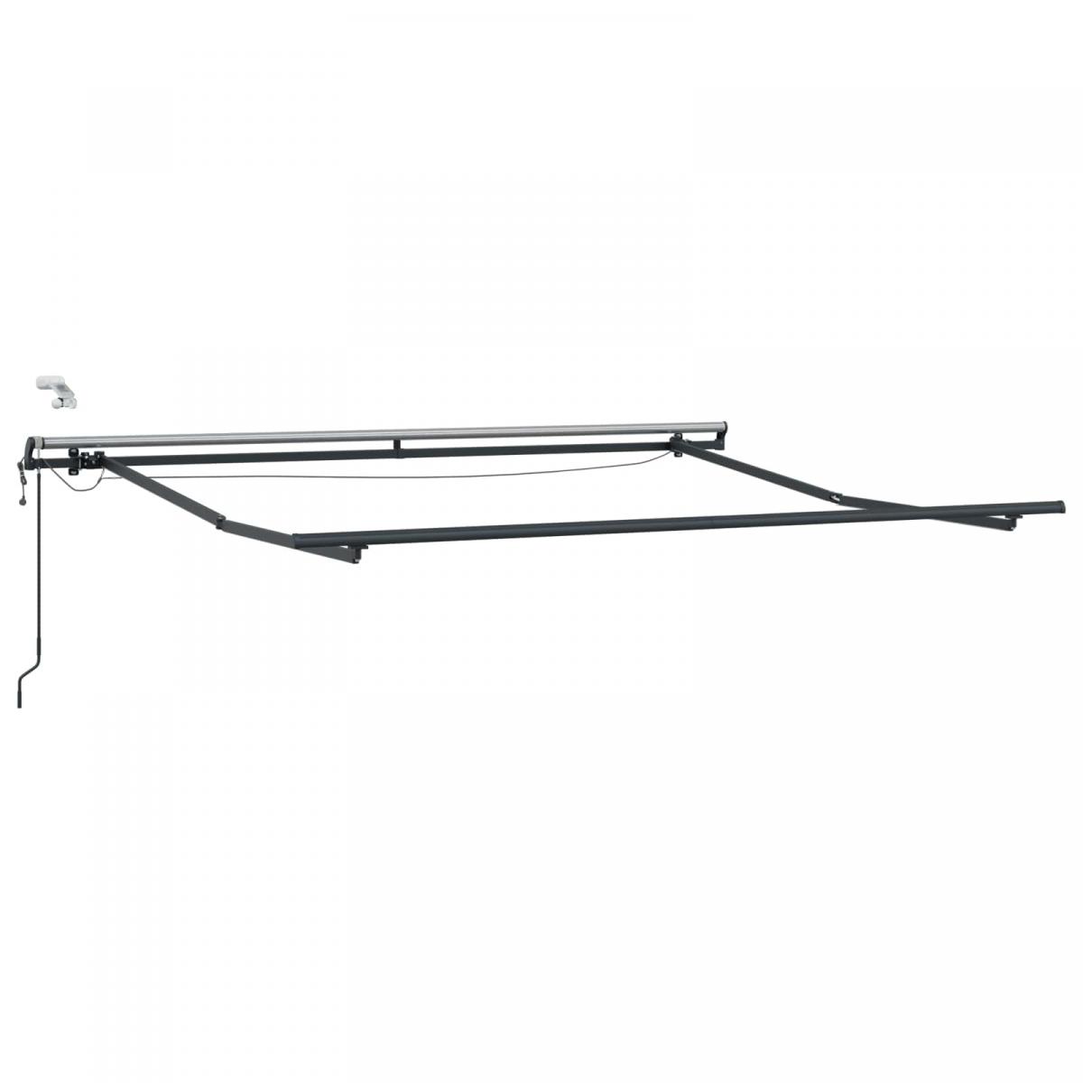 Toldo retráctil Gris claro y blanco. 400 x 350 cm Poliéster