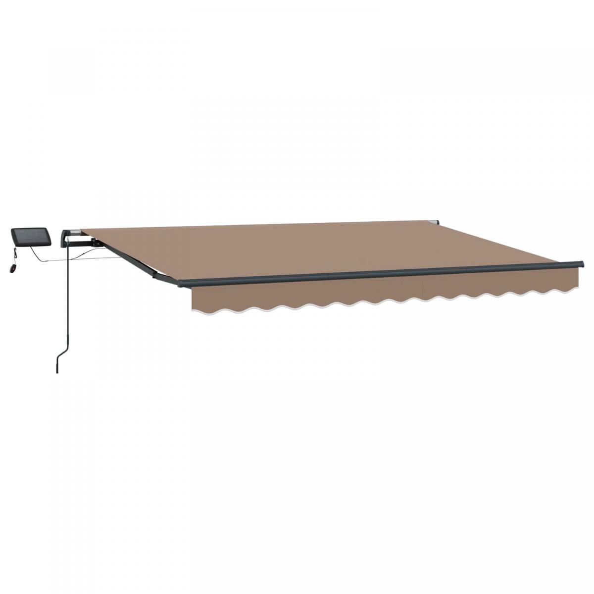 Toldo retráctil Amarillo y Naranja 300 x 250 cm Tela y Aluminio