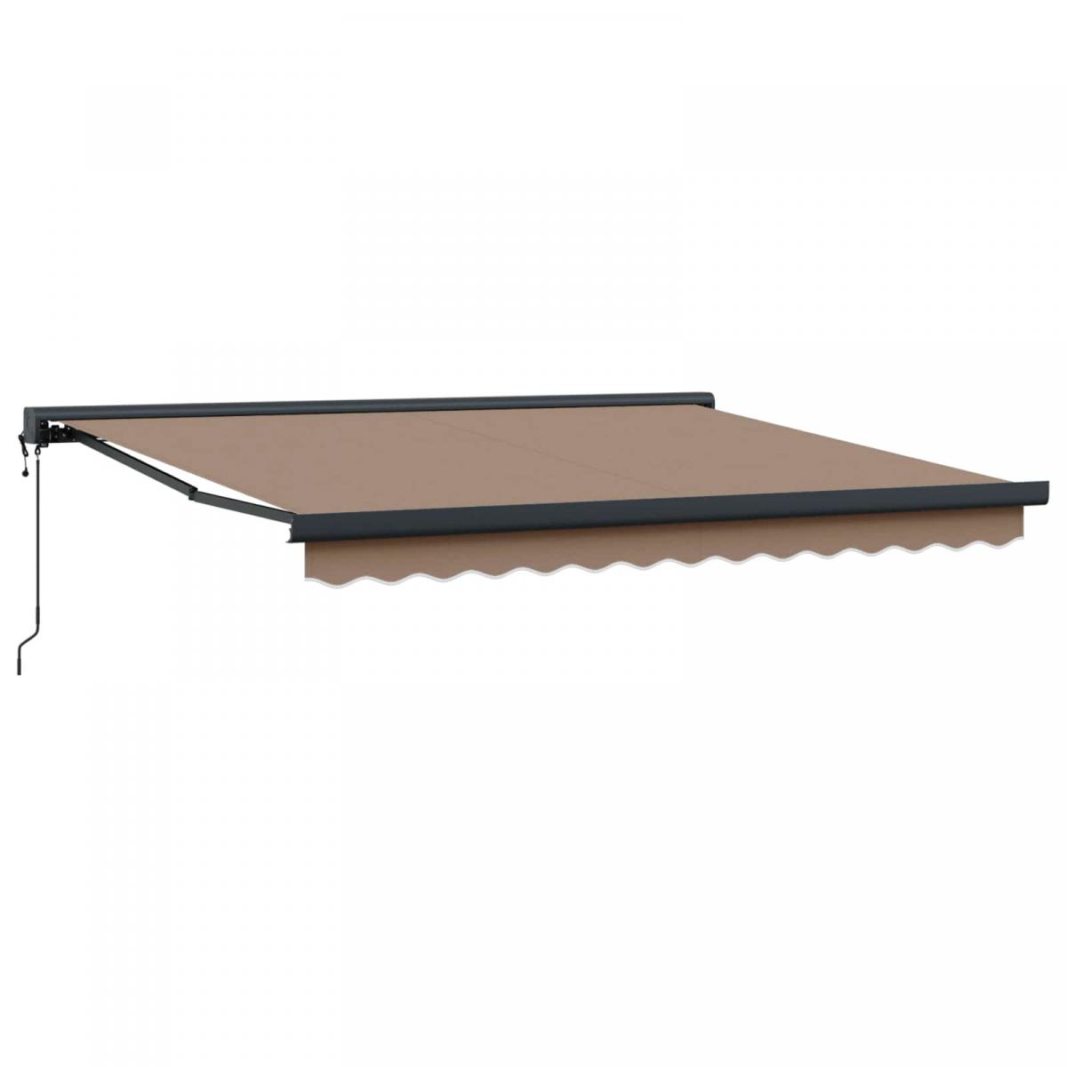 Toldo retráctil Verde y blanco 300 x 250 x 165 cm Tela y Metal