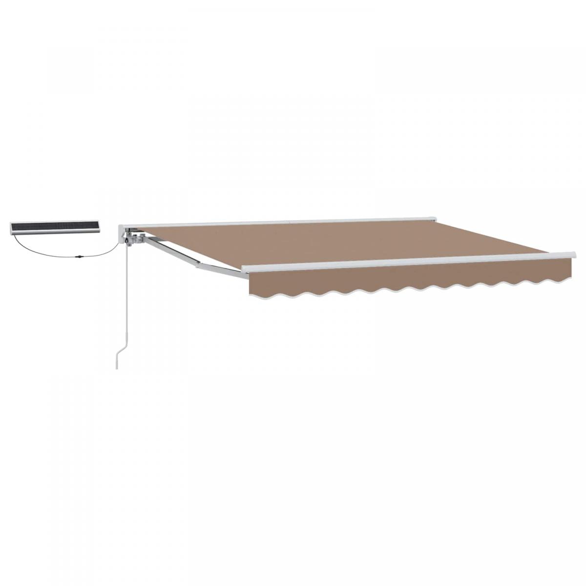 Toldo Retráctil Eléctrico Naranja, Negro y Blanco 5 x 3 m