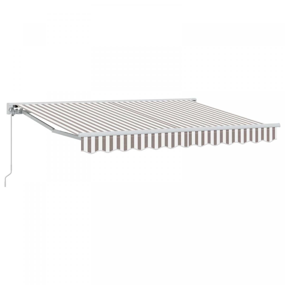 Toldo retráctil manual Naranja, Negro y Amarillo 5 x 3,5 m