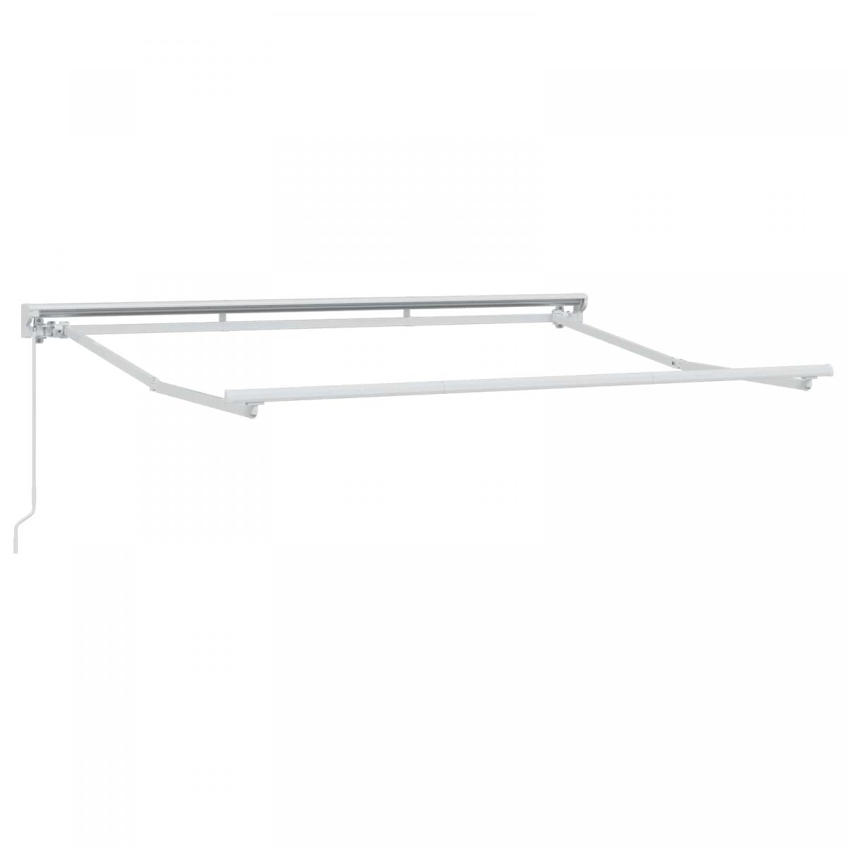 Toldo retráctil manual Naranja, Negro y Amarillo 5 x 3,5 m